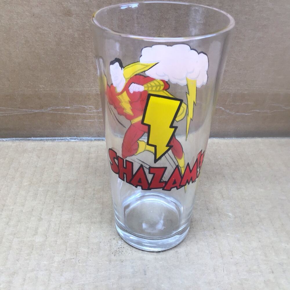 Vtg 1978 Pepsi DC Comics Super Series Shazam Captain Marvel Glass Tumbler 16oz - Picture 3 of 5